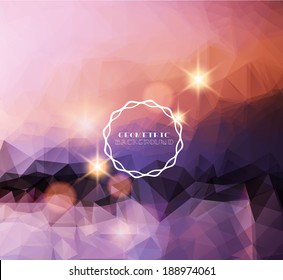 Polygonal background-Abstract landscape 