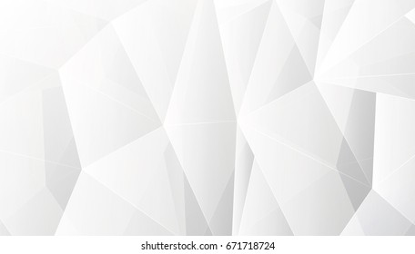 Polygonal background.Vector Abstract Elegant white and grey Background. Abstract white  Pattern.