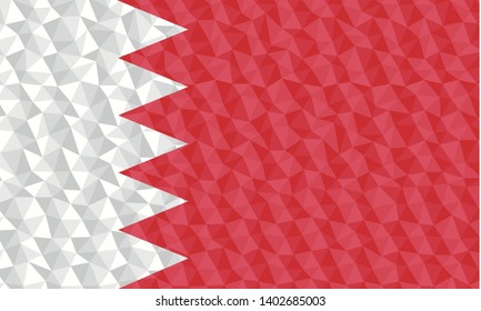 Polygonal Bahrain flag national symbol background low poly style vector illustration eps
