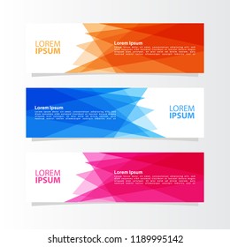 polygonal banner background design template