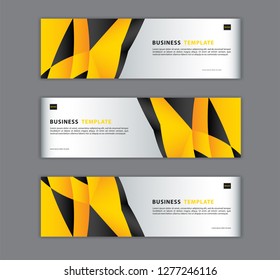 Polygonal banner design template vector illustration, Geometric, Abstract background, texture, advertisement layout. advertising header for website. Graphic for billboard, gift voucher
, card. Yellow