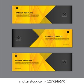 Polygonale Banner-Design-Vorlage, Vektorgrafik, Geometrisch, Abstrakter Hintergrund, Textur, Anzeigenlayout. Werbekopf für die Website. Grafik für Plakatwand, Geschenkgutschein
, Karte. Gelb