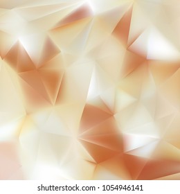 Polygonal beige background with triangle shapes. Crystallized 3d effect.
