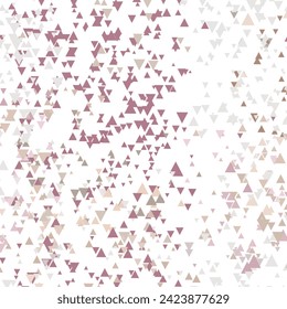 Fondo de mosaico poligonal beige. Resumen de la ilustración vectorial de polos bajos. Patrón triangular, espacio de copia. Diseño de negocio geométrico de plantilla con triángulo para afiche, banner, tarjeta, volante.