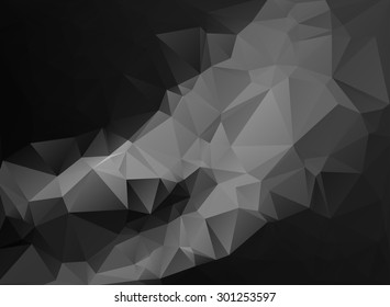 polygonal black mosaic background