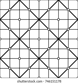 Polygonal black and white seamless background. Geometric line pattern for wallpapers and textile