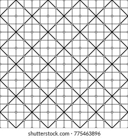 Polygonal black and white seamless background. Geometric line pattern for wallpapers and textile
