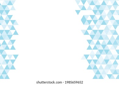 Polygonal blue mosaic background. Abstract low poly vector illustration. Triangular pattern, copy space. Template geometric business design with triangle for poster, banner, card, flyer.