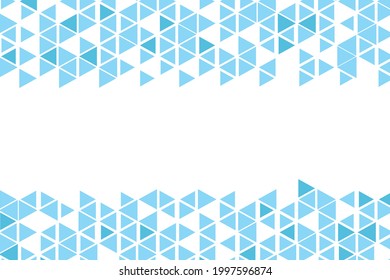 Fondo de mosaico azul poligonal. Resumen de la ilustración vectorial de polos bajos. Patrón triangular, espacio de copia. Diseño de negocio geométrico de plantilla con triángulo para afiche, banner, tarjeta, volante.