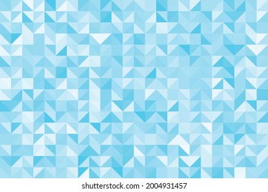 Polygonal blue mosaic background. Abstract low poly vector illustration. Triangular pattern, copy space. Template geometric business design with triangle for poster, banner, card, flyer.