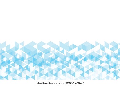 Polygonal blue mosaic background. Abstract low poly vector illustration. Triangular pattern, copy space. Template geometric business design with triangle for poster, banner, card, flyer.