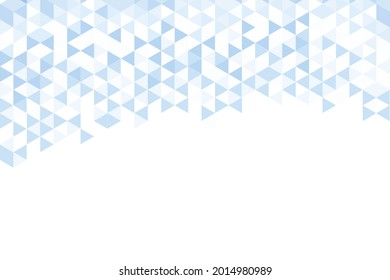 Polygonal blue mosaic background. Abstract low poly vector illustration. Triangular pattern, copy space. Template geometric business design with triangle for poster, banner, card, flyer. Copy space.