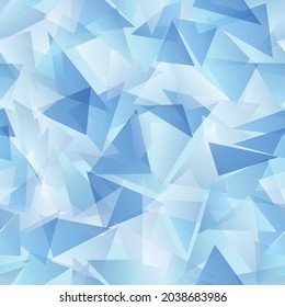 Fondo de mosaico azul poligonal. Resumen de la ilustración vectorial de polos bajos. Patrón triangular sin soldadura. Diseño de negocio geométrico de plantilla con triángulo para póster, banner, tarjeta, volante, tela, textil.