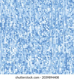 Polygonal blue mosaic background. Abstract low poly vector illustration. Triangular pattern, copy space. Template geometric business design with triangle for poster, banner, card, flyer.