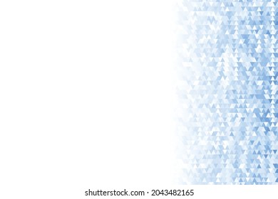 Polygonal blue mosaic background. Abstract low poly vector illustration. Triangular pattern, copy space. Template geometric business design with triangle for poster, banner, card, flyer.