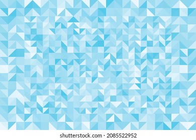 Polygonal blauer Mosaikhintergrund. Abstrakte Low-Poly-Vektorgrafik. Dreiecksmuster, Kopienraum. Template geometrisches Business Design mit Dreieck für Poster, Banner, Karte, Flyer.