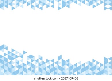 Fondo de mosaico azul poligonal. Resumen de la ilustración vectorial de polos bajos. Patrón triangular, espacio de copia. Diseño de negocio geométrico de plantilla con triángulo para afiche, banner, tarjeta, volante.