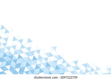 Polygonal blauer Mosaikhintergrund. Abstrakte Low-Poly-Vektorgrafik. Dreiecksmuster, Kopienraum. Template geometrisches Business Design mit Dreieck für Poster, Banner, Karte, Flyer.