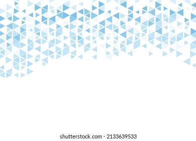 Fondo de mosaico azul poligonal. Resumen de la ilustración vectorial de polos bajos. Patrón triangular, espacio de copia. Diseño de negocio geométrico de plantilla con triángulo para afiche, banner, tarjeta, volante.