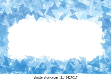 Fondo de mosaico azul poligonal. Resumen de la ilustración vectorial de polos bajos. Patrón triangular, espacio de copia. Diseño de negocio geométrico de plantilla con triángulo para afiche, banner, tarjeta, volante.