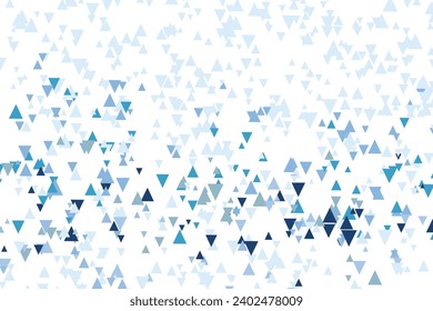 Polygonal blauer Mosaikhintergrund. Abstrakte Low-Poly-Vektorgrafik. Dreiecksmuster, Kopienraum. Template geometrisches Business Design mit Dreieck für Poster, Banner, Karte, Flyer.