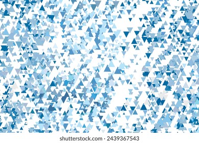Polygonal blue mosaic background. Abstract low poly vector illustration. Triangular pattern, copy space. Template geometric business design with triangle for poster, banner, card, flyer.