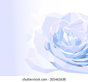 Polygonal blue rose