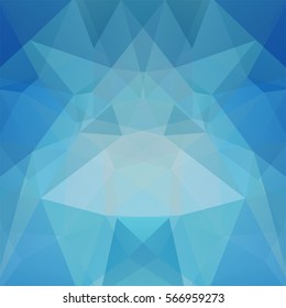 Polygonal blue vector background.  Can be used in cover design, book design, website background. Vector illustration.