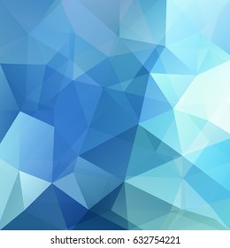 Polygonal blue vector background. Can be used in cover design, book design, website background. Vector illustration