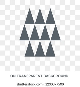 Polygonal boat of small triangles icon. Polygonal boat of small triangles design concept from Geometry collection. Simple element vector illustration on transparent background.