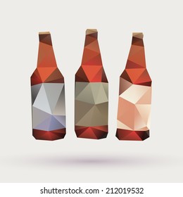 Polygonal bottle of beer