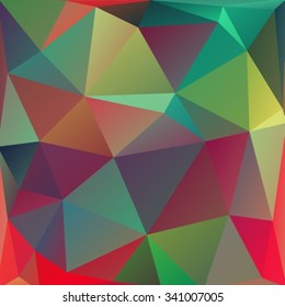 Polygonal bright abstract background with multicolored triangles.