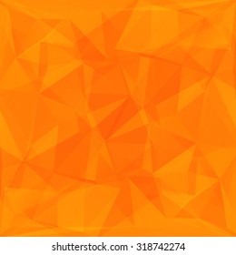 Polygonal bright abstract background with orange triangles.