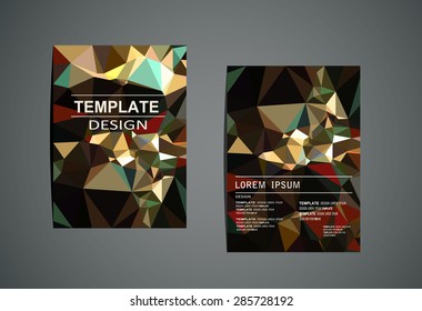 Polygonal brochure colorful template flyer background design