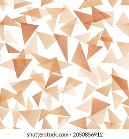Fondo de mosaico poligonal marrón. Resumen de la ilustración vectorial de polos bajos. Patrón triangular sin soldadura. Diseño de negocio geométrico de plantilla con triángulo para póster, banner, tarjeta, volante, tela, textil