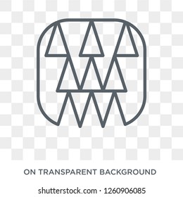 Polygonal buildings of small triangles icon. Polygonal buildings of small triangles design concept from Geometry collection. Simple element vector illustration on transparent background.