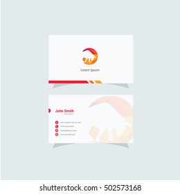 Polygonal Bull logo, abstract low poly animal vector design, animal business card.
