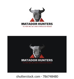 Polygonal bull logo template