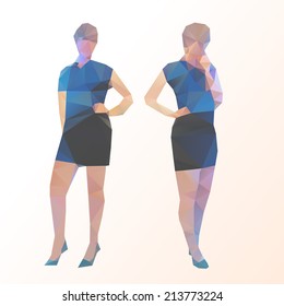 Polygonal Business Girl