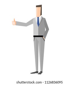 Polygonal businessman respect