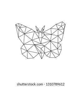 Polygonal butterfly logo