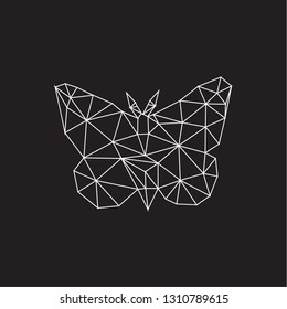 Polygonal butterfly logo