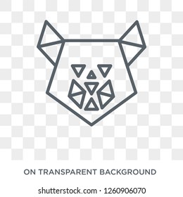 Polygonal cat icon. Polygonal cat design concept from Geometry collection. Simple element vector illustration on transparent background.