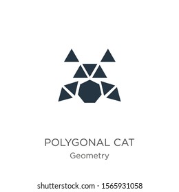 Polygonal cat icon vector. Trendy flat polygonal cat icon from geometry collection isolated on white background. Vector illustration can be used for web and mobile graphic design, logo, eps10