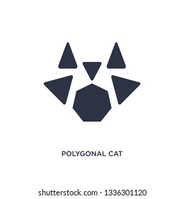 polygonal cat isolated icon. Simple element illustration from geometry concept. polygonal cat editable logo symbol design on white background. Can be use for web and mobile.