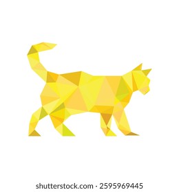 Polygonal Cat Vector Design: Modern and Geometric Style
