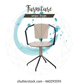 polygonal chair isolated