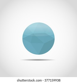 polygonal circle of blue tones