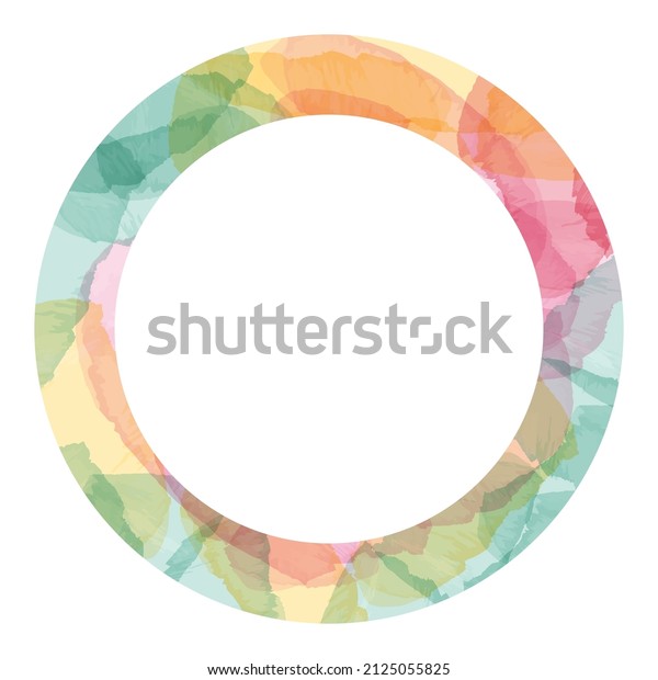 Polygonal circle. Pastel color.\
Geometric polygonal pattern. Isolated object on a white\
background.
