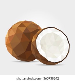 Polygonal Coconut in Vector